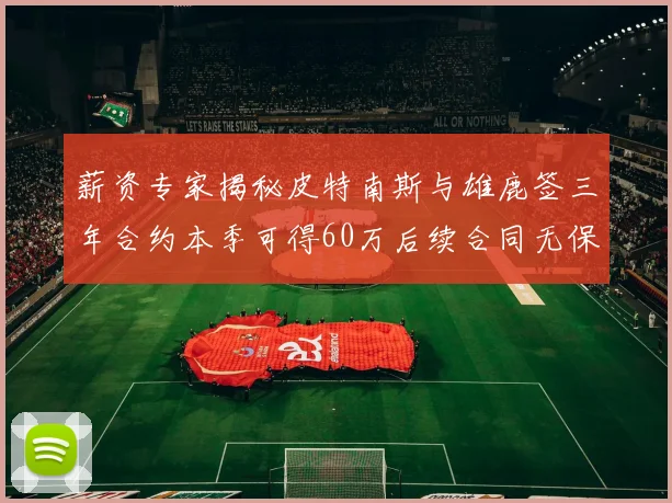 薪资专家揭秘皮特南斯与雄鹿签三年合约本季可得60万后续合同无保障